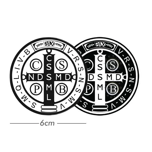 Kit 2 Adesivos Medalha de São Bento